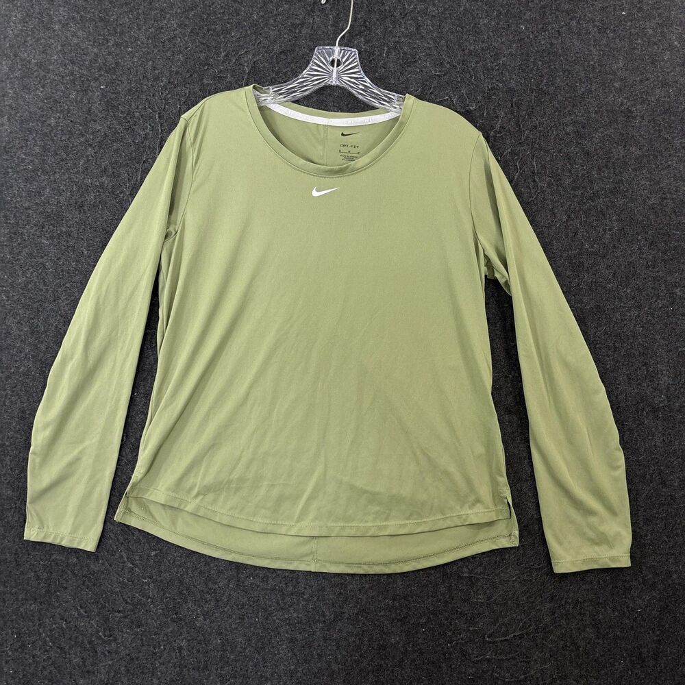 Nike Dri-FIT Shirt Women's Medium Green Running Athletic DD0841-334